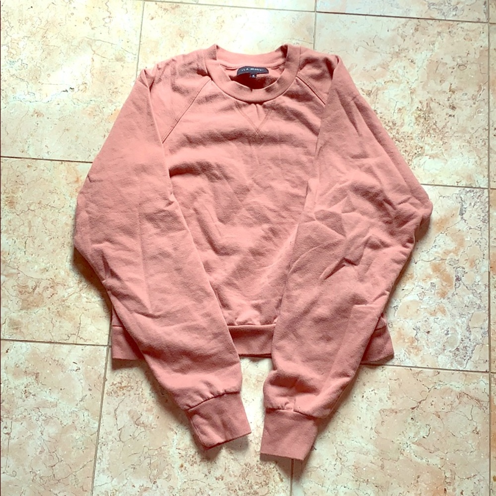 Pacsun L.A Hearts Salmon Pink Sweatshirt